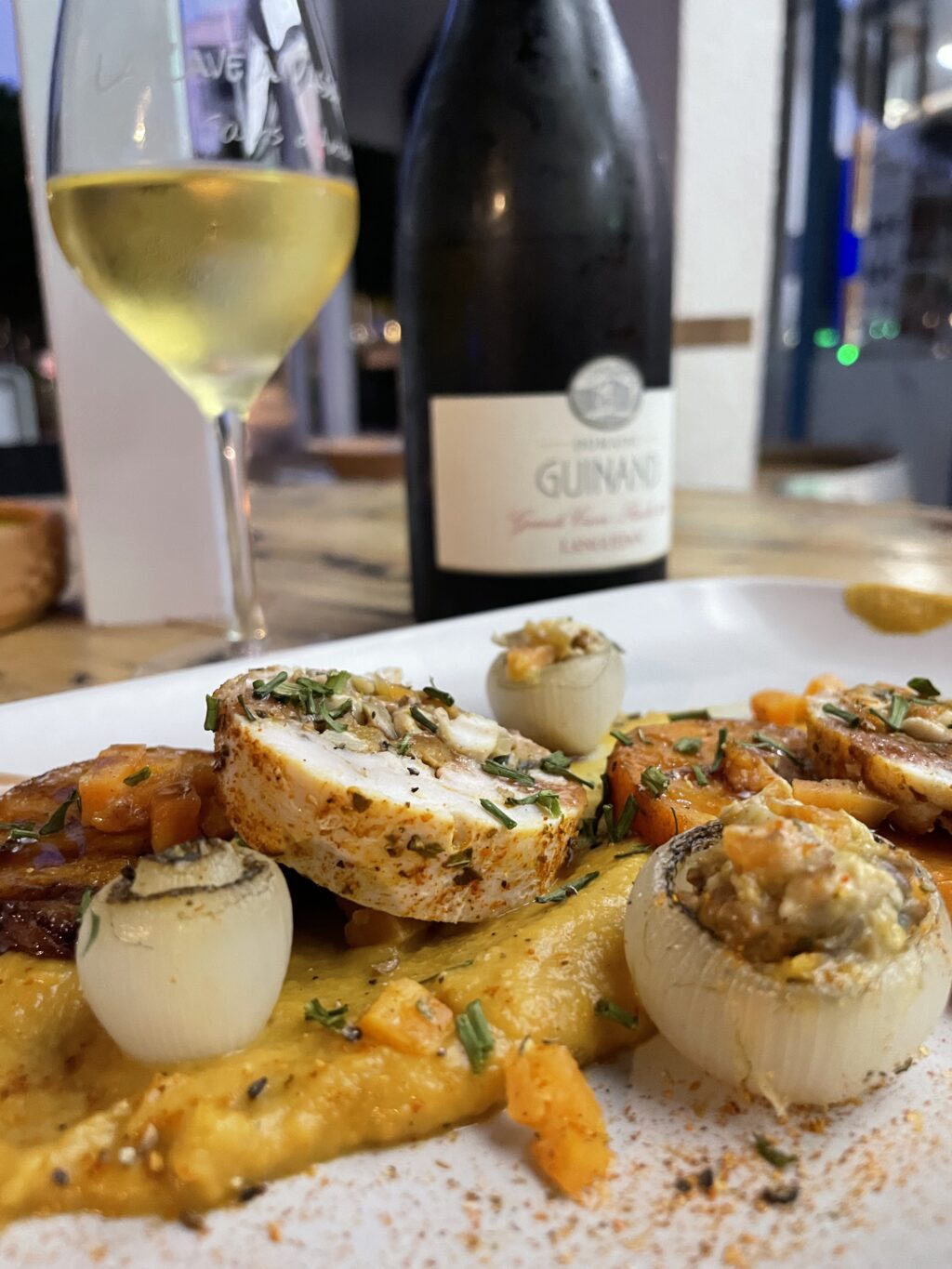 Ballotine de poulet et vin